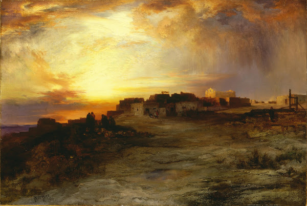 Pueblo at Sunset Laguna 1901