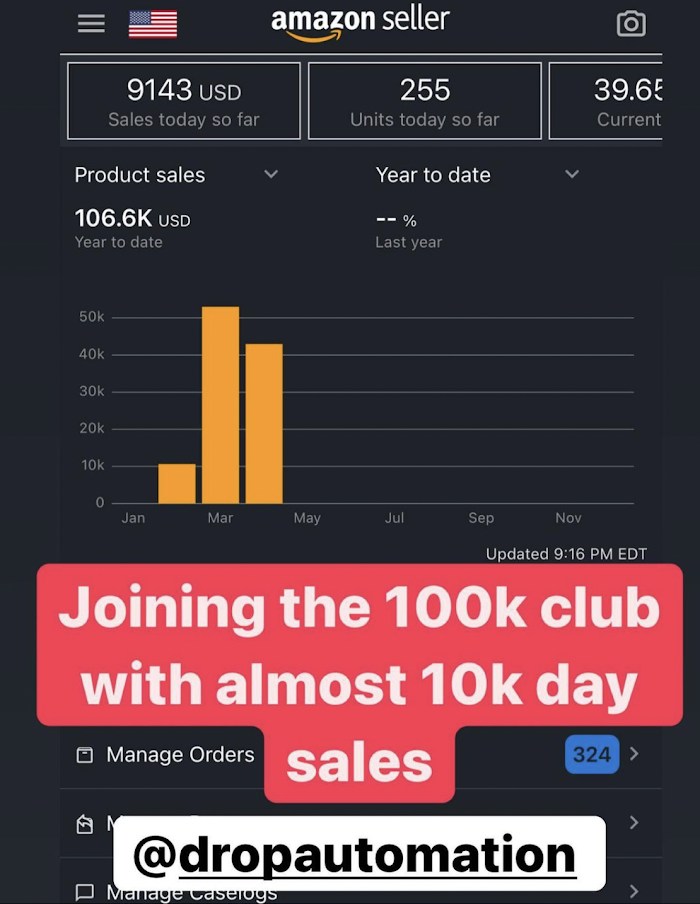 Amara sales screenshot