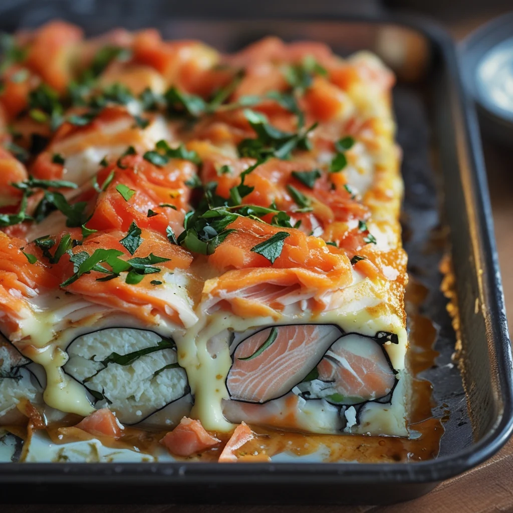 Spicy Salmon Sushi Bake Recipe - Easy, Flavorful & Family-Friendly