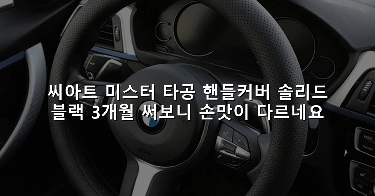 씨아트 미스터 타공 핸들커버 솔리드 블랙 3개월 써보니 손맛이 다르네요