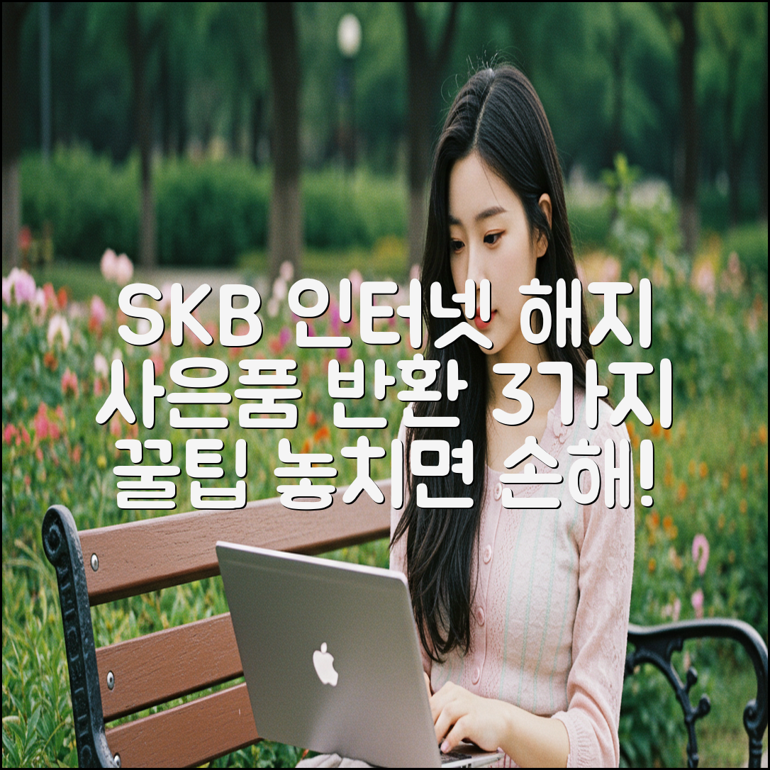SK브로드밴드 인터넷 해지: 사은품 반환 3가지 핵심