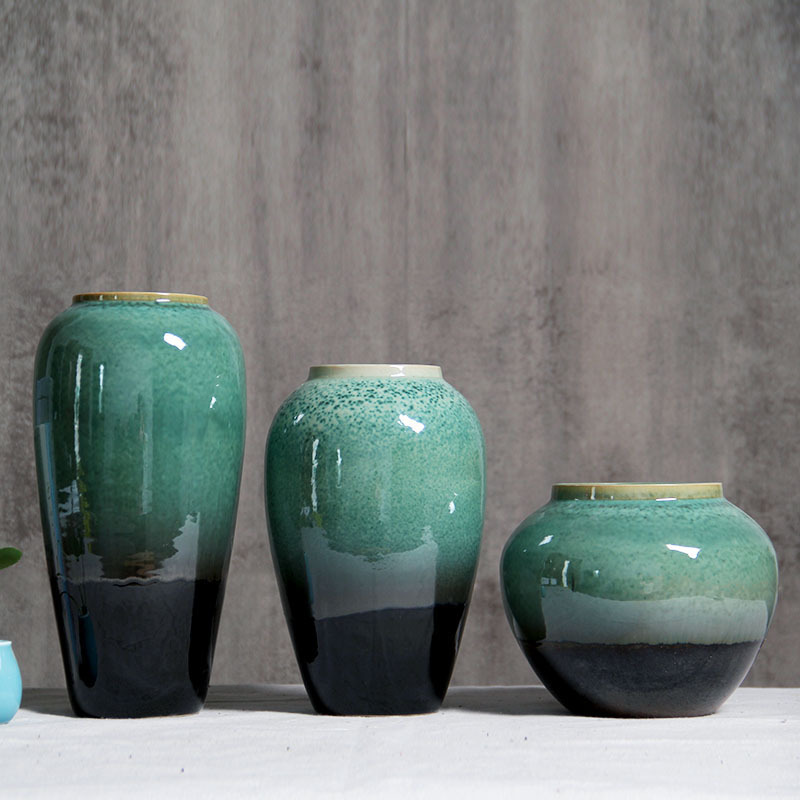 Keramikblumenvase, modern, handwerklich