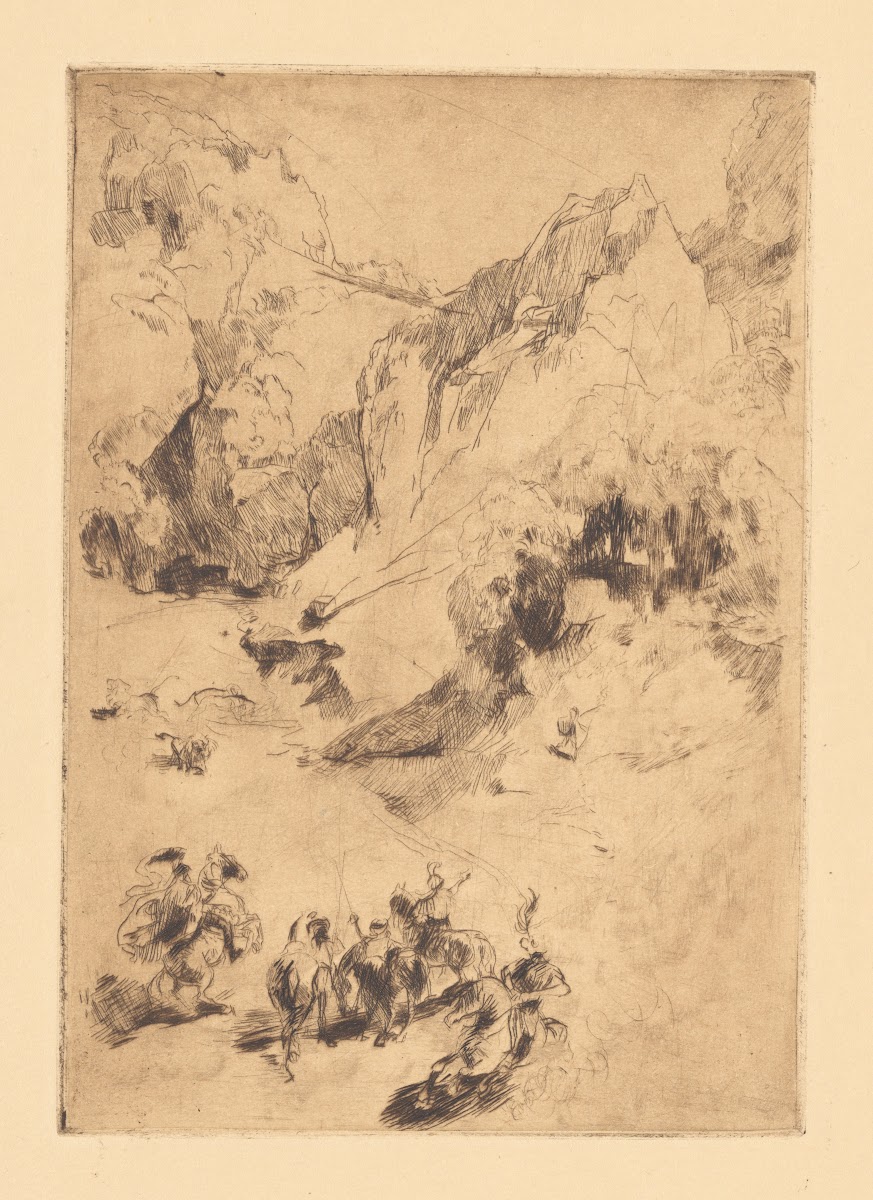 Landschaft mit Löwenjagd 1912