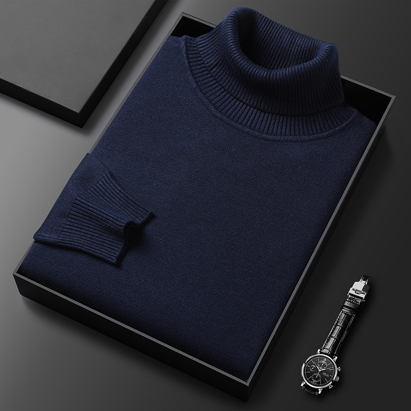 Men's Turtleneck Sweater, fitted, knitted