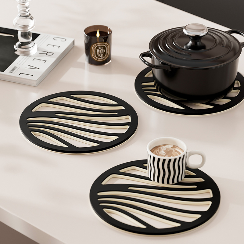 Heat-resistant coasters, PP, round and square