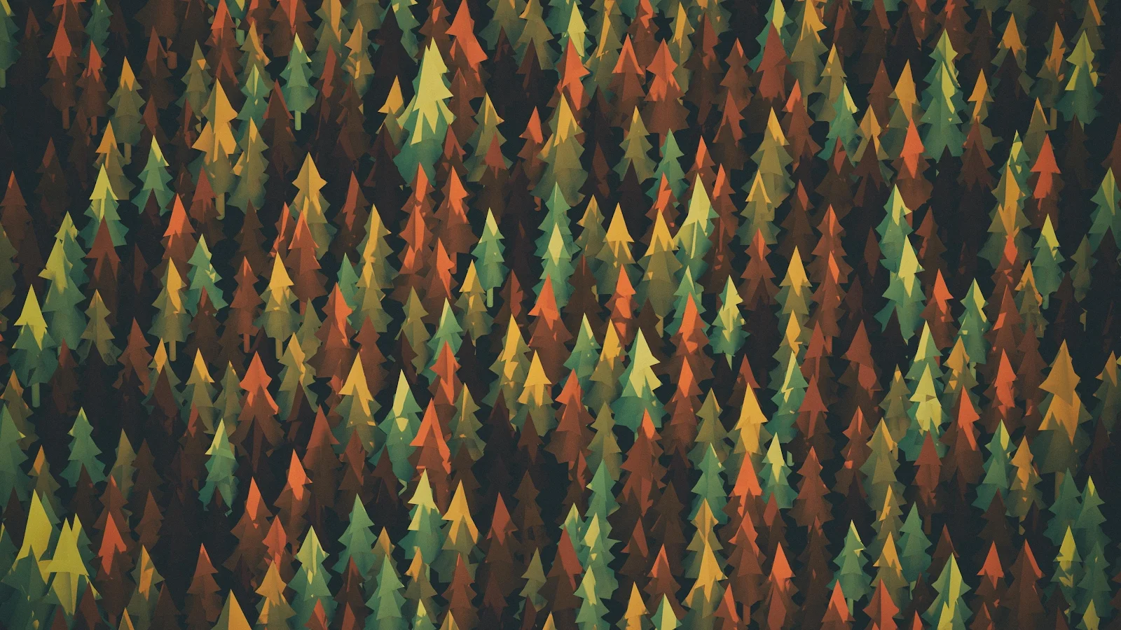 Forest, Nature, Fall, Digital Art, Trees 4K Desktop Wallpaper