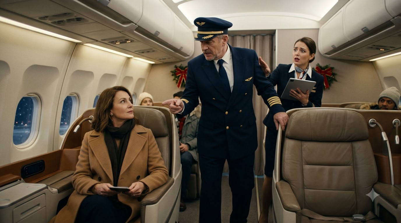 The Pilot Demanded She Move Seats On Christmas Eve, But Everything Changed The Moment He Found Out Who Actually Owned The Airplane
