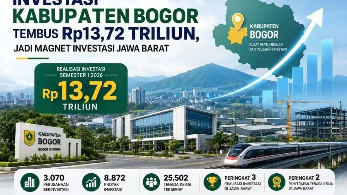 Gedung Pemerintah Kabupaten Bogor yang menjadi pusat pelayanan publik dan investasi daerah.