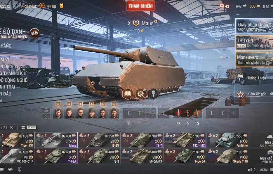 Acc World of Tanks PC có 4 tank 10  IS-7, T-62A, Maus và phá...