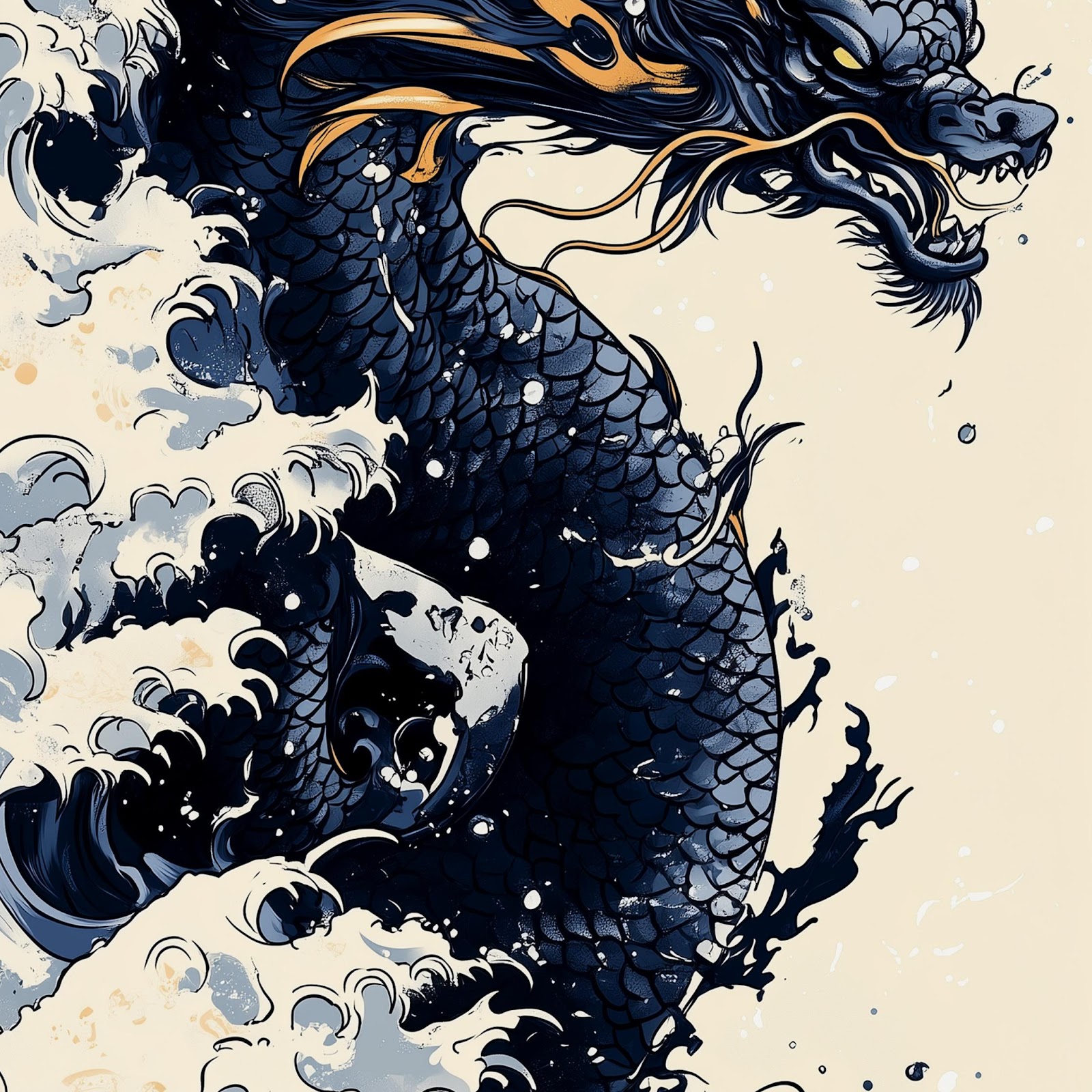 Download Dragon Rising From Ocean Waves 4K iPhone