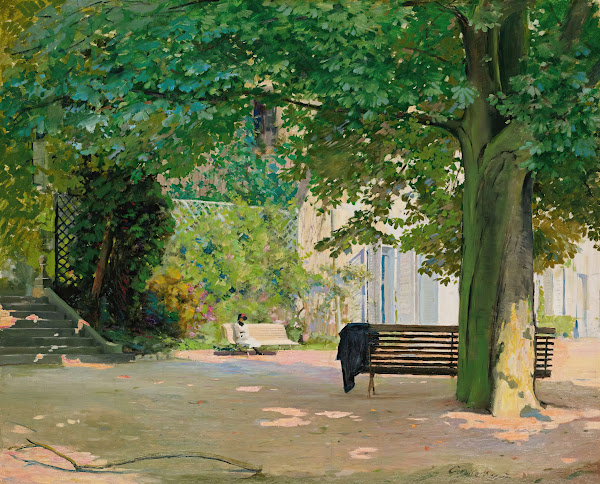 Scène Dans Un Jardin