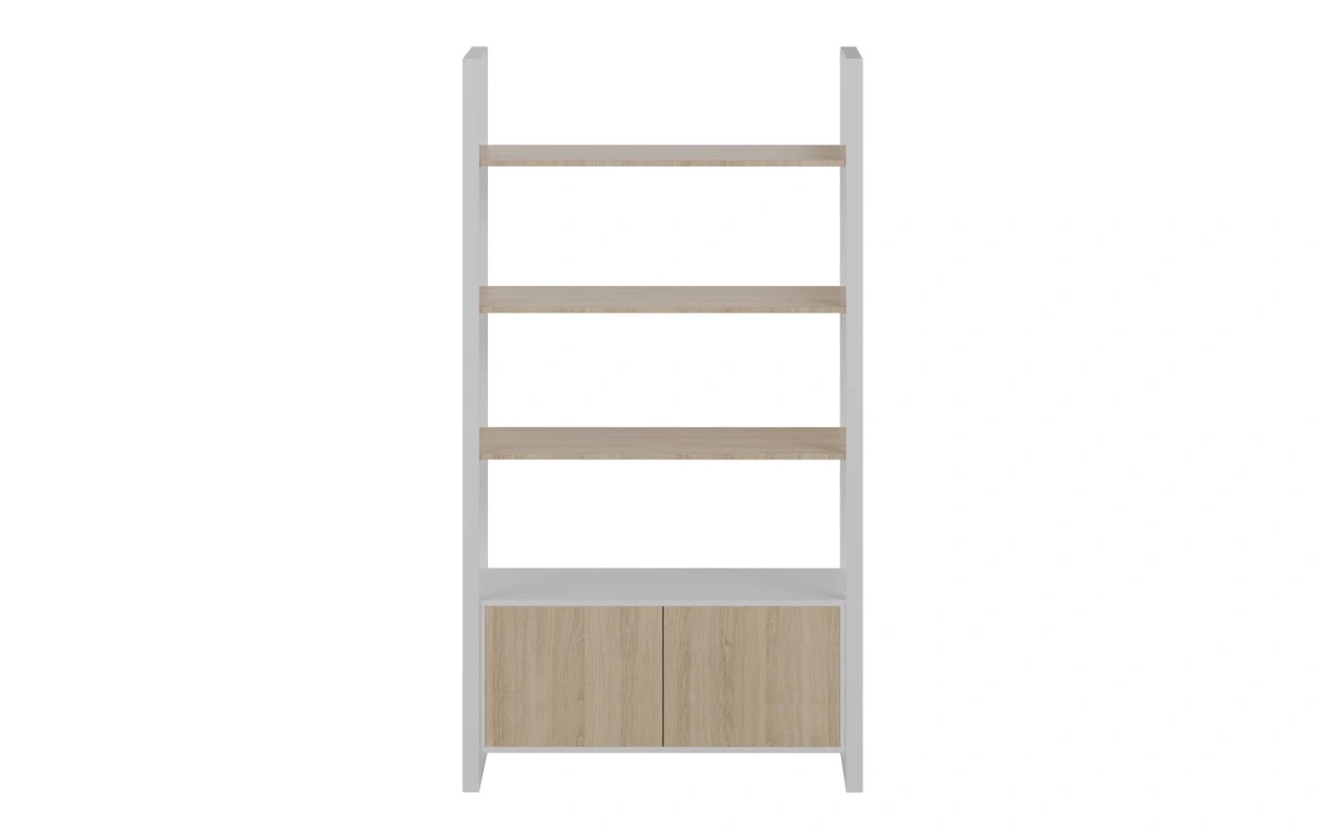 RADAR Color Small Display Shelf With Two-Door Bottom Cabinet