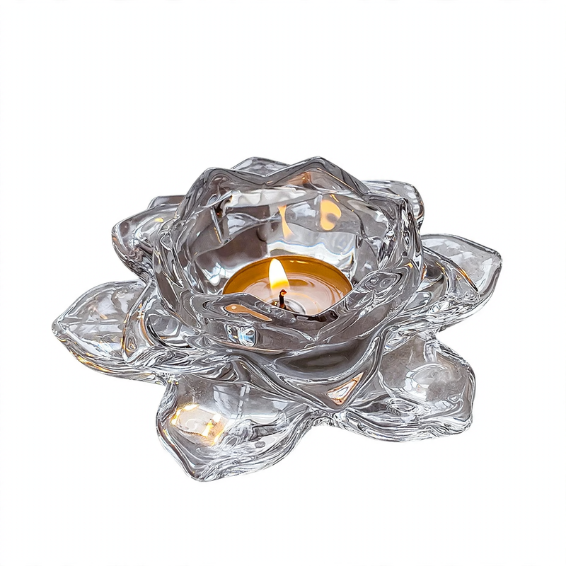 Glass candle tray in European style