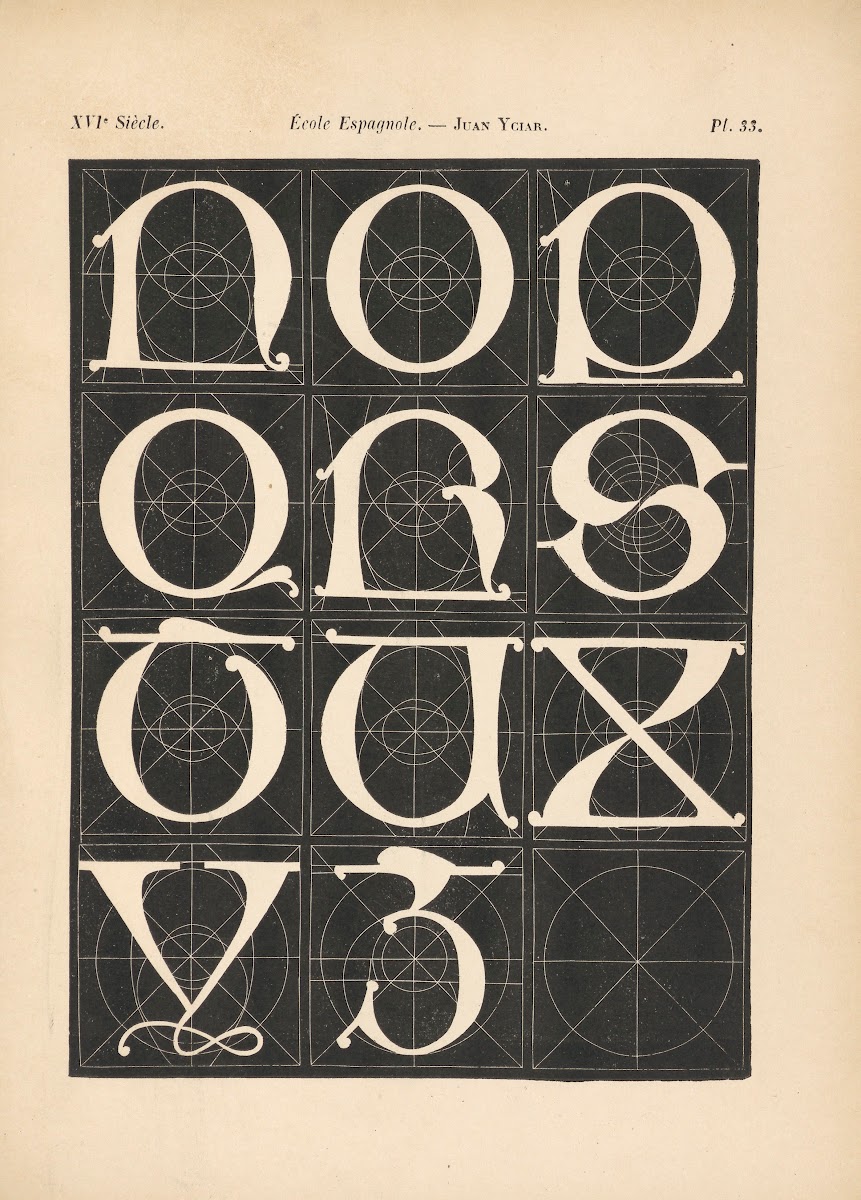 École Espagnole  Juan Yciar   Alphabet gothique 1895