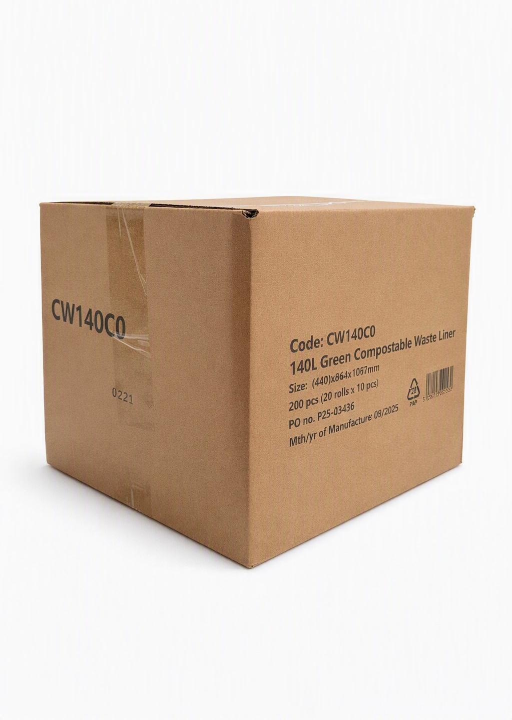 140 L Compostable Waste Food Liners - (PK200) - Product Code SB0000029