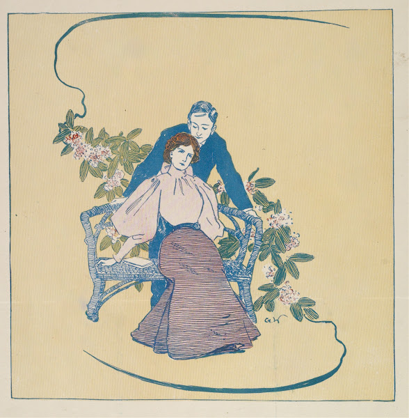 Couple surrounded by flowers 1895   1896