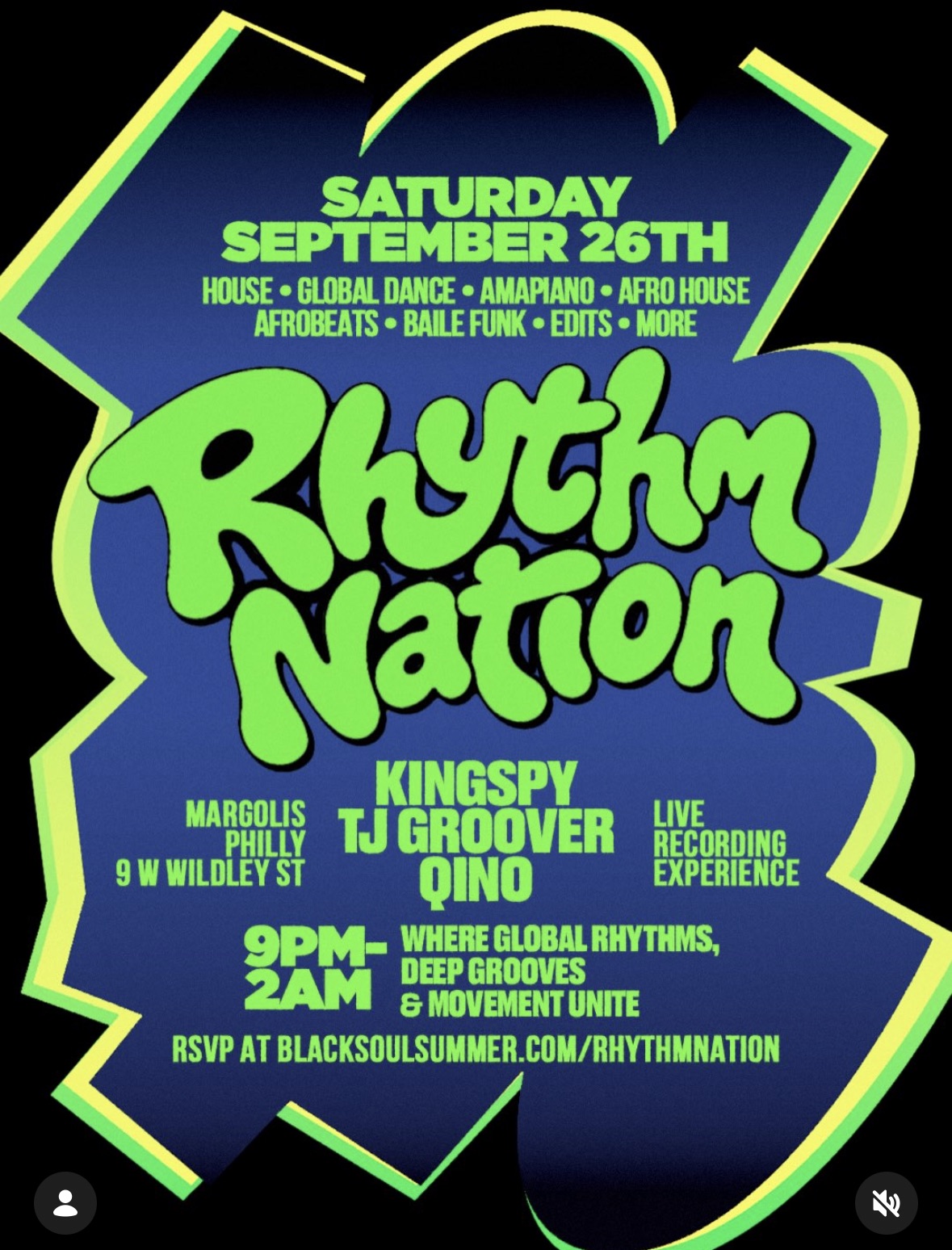 Flyer for Rhythm Nation