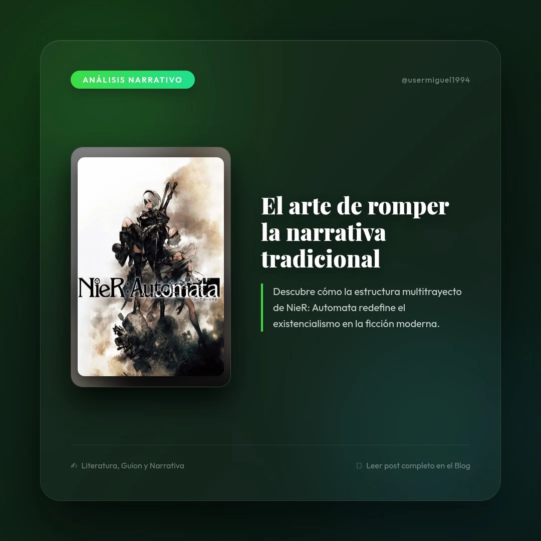 Cómo NieR Automata revoluciona la estructura narrativa tradicional