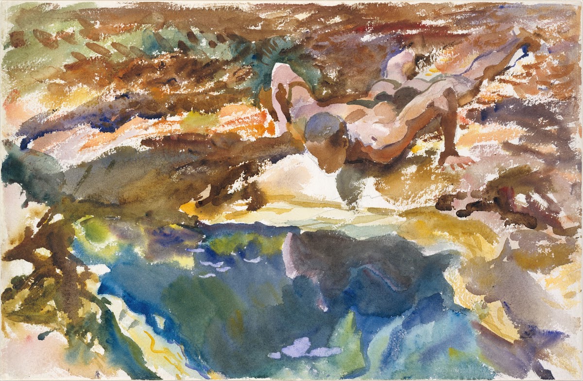Man and Pool Florida 1917