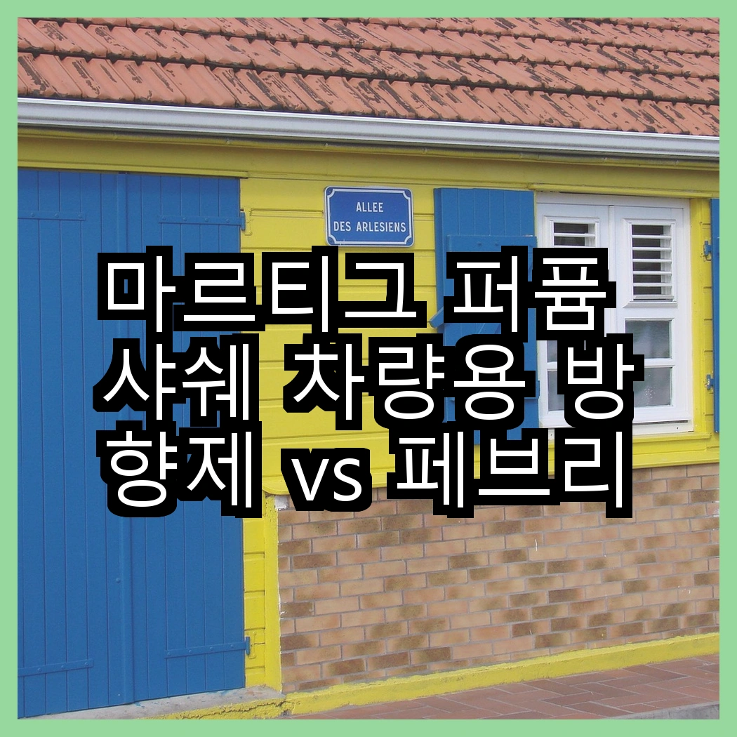마르티그 퍼퓸 샤쉐 차량용 방향제 vs 페브리즈 차량용 방향제, 어떤 향기가 더 매력적일까? 썸네일