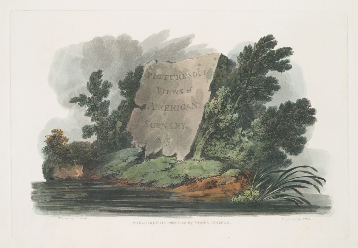 Picturesque views of American scenery  Title page 1819   1821