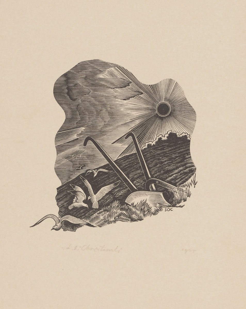 Pług i czajki ilustracja do książki Song of the Little Indian Mais 1935