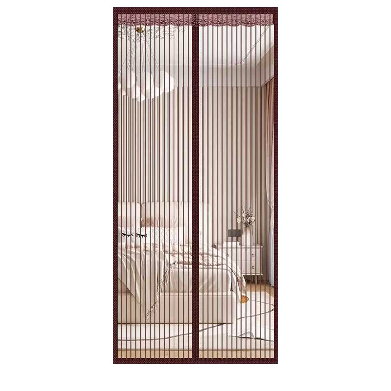 Magnetic fly screen door curtain