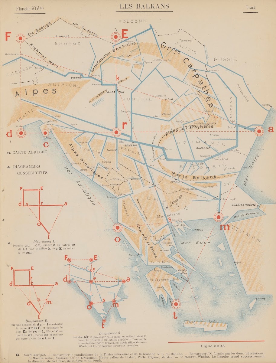 Les Balkans  Tracé 1907