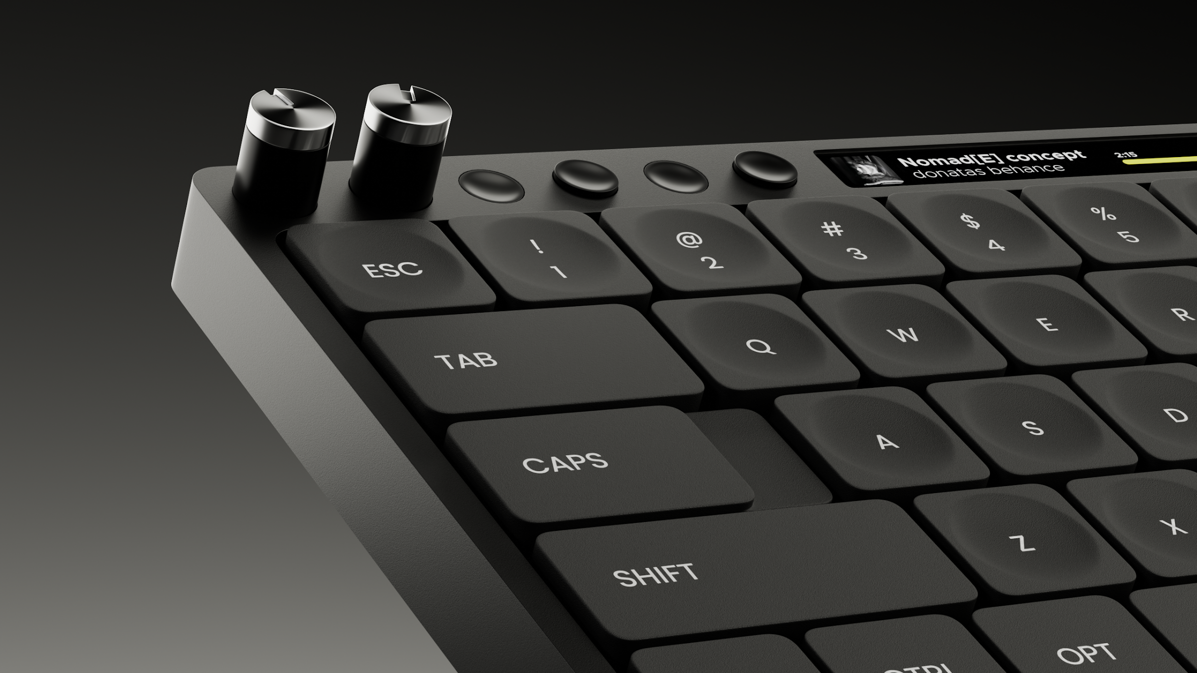 Mono Keyboard CGI render