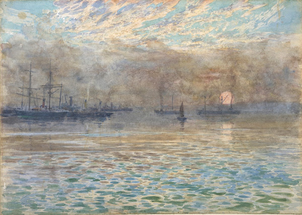 Winter morning Wellington Harbour circa 1900
