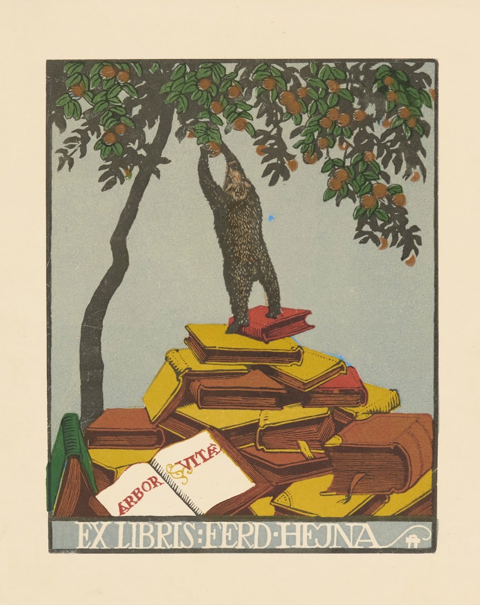 Bookplate of Ferd Hejna 1910