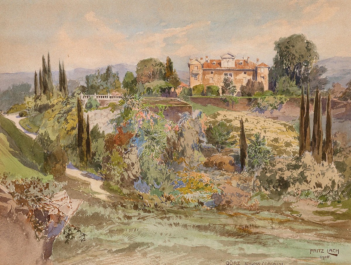 A view of Cronberg Castle in Görz Palazzo Coronini in Goricia 1905