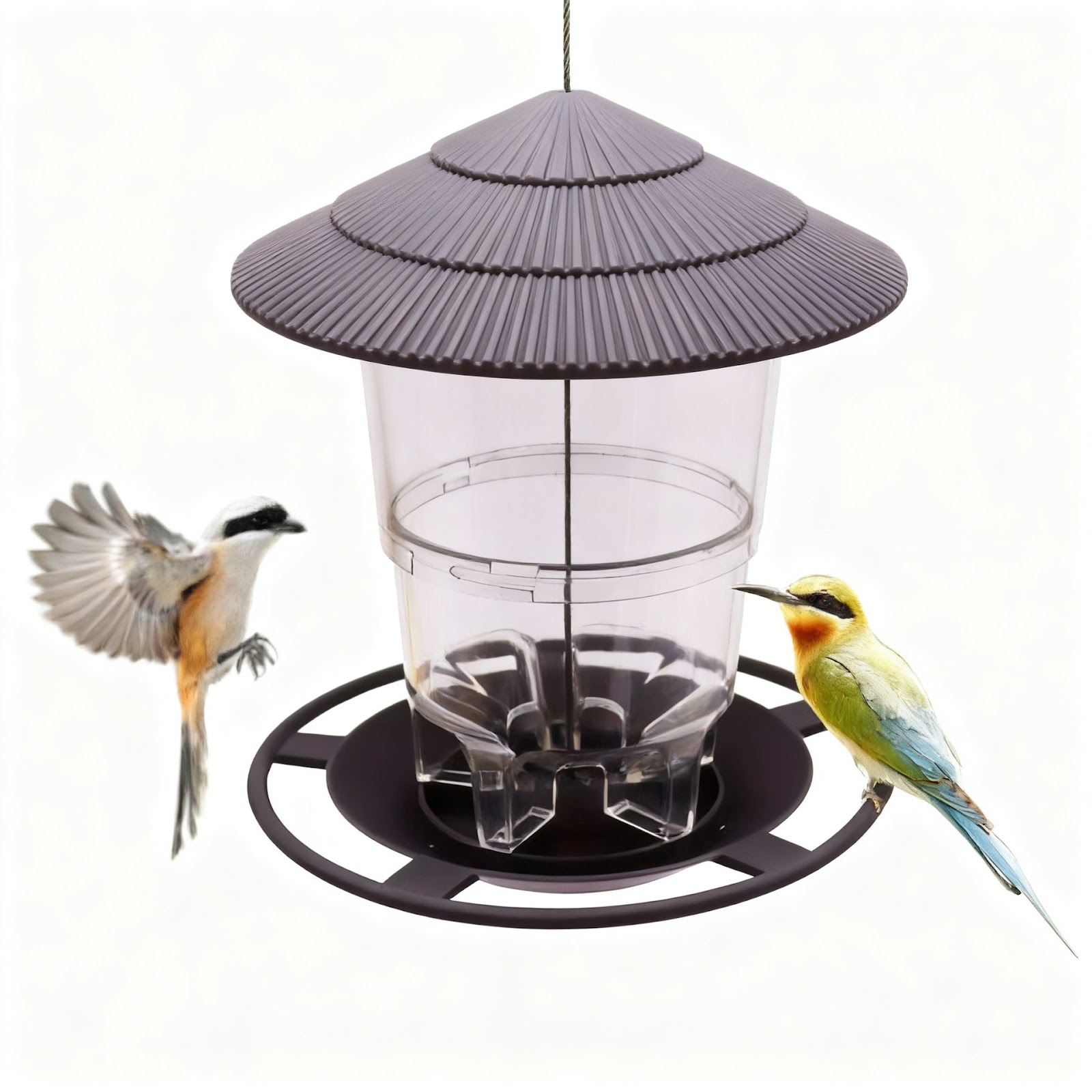 Extendable bird feeder for hanging