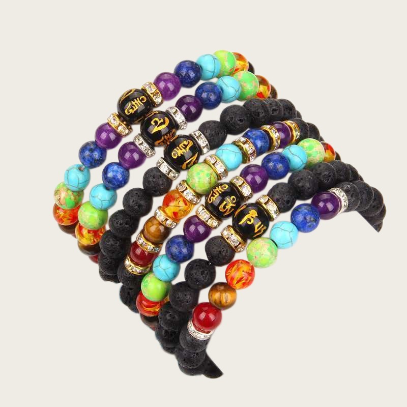 Perlenarmband aus Natursteinen