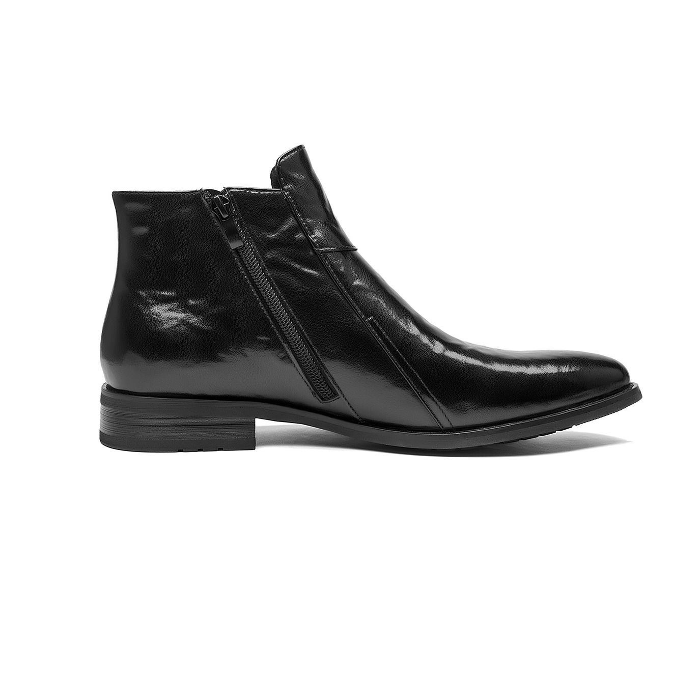 Men's leather Chelsea boots, pointed toe
