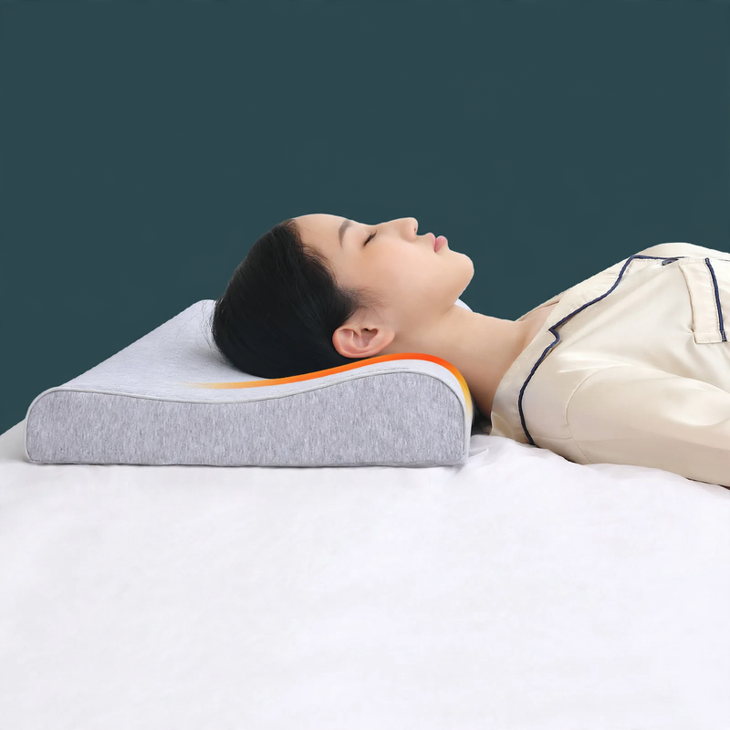Memory foam neck support pillow, wave profile