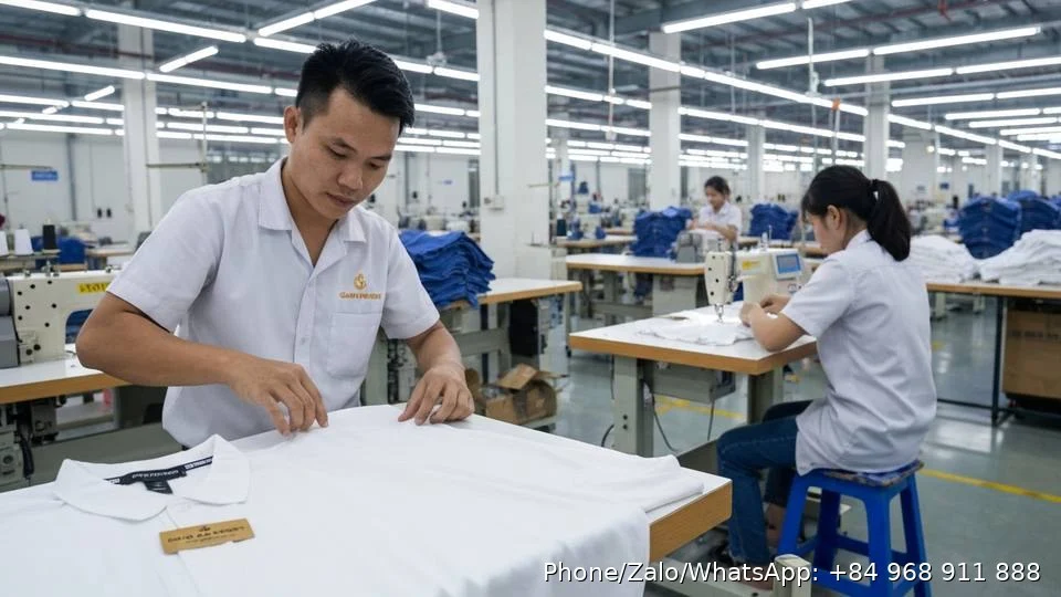 embroidered polo shirts - Gold Garment Vietnam