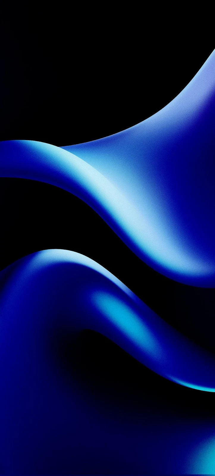 Abstract Blue Waves - Digital Art iPhone Wallpaper (925x2048)