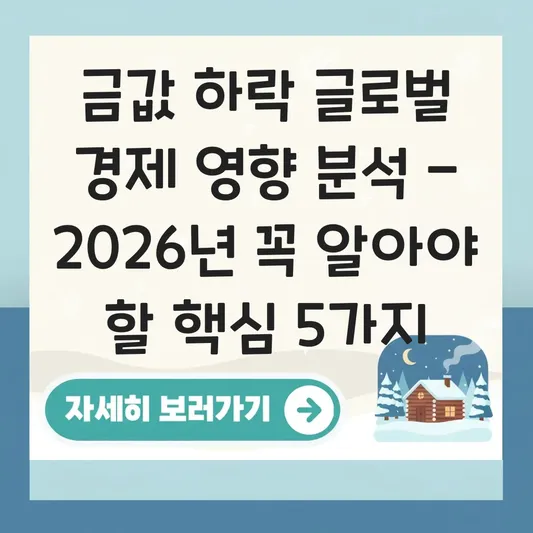 금값 하락 글로벌 경제 영향 분석