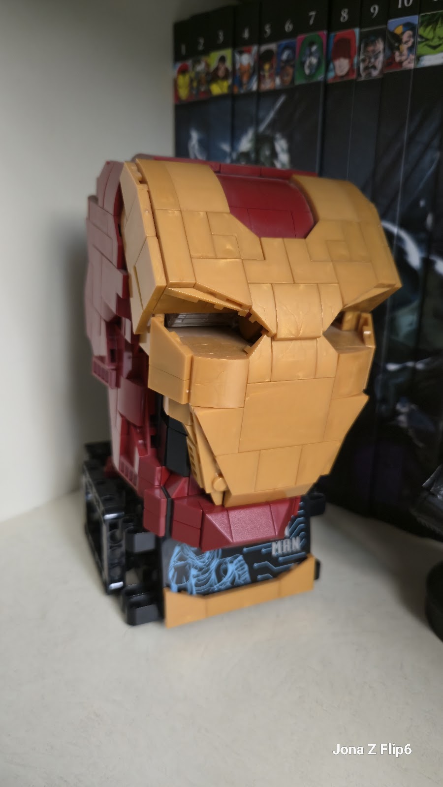Lego cabeza Iron Man