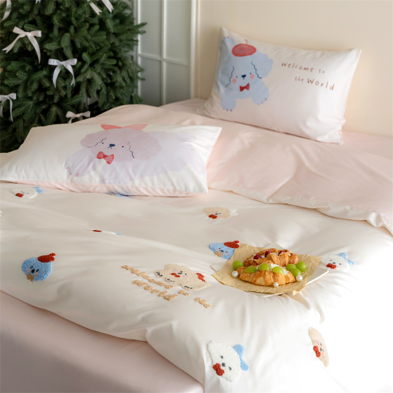 Bedding set made of long-staple cotton, cartoon design