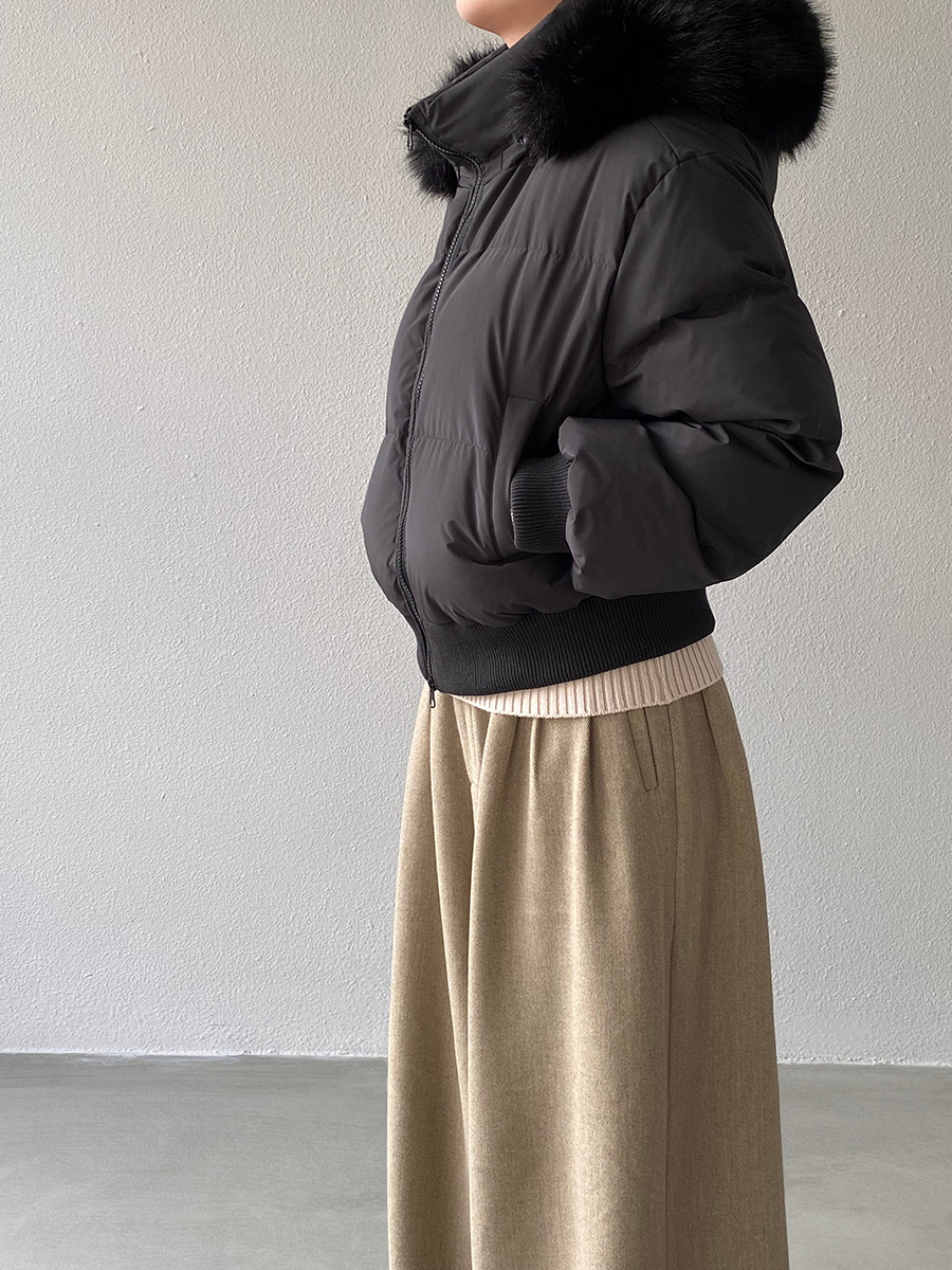 Short down jacket for women, 90% white duck down