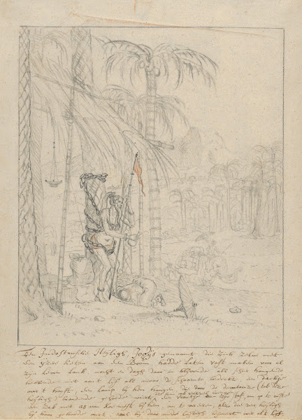 An Indian Yogi Tied to a Palm Tree mid 17thlate 17th century