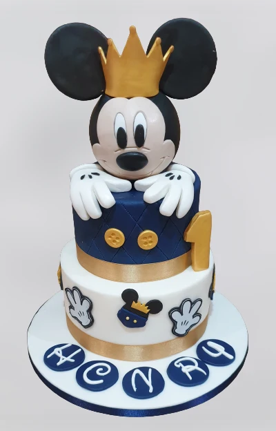 2 Tier Mickey Mouse Birthday Cake CB-NC342
