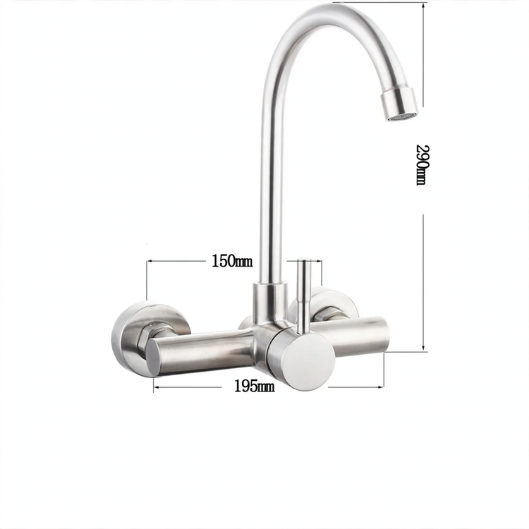 Flush-mounted kitchen faucet with ceramic valve