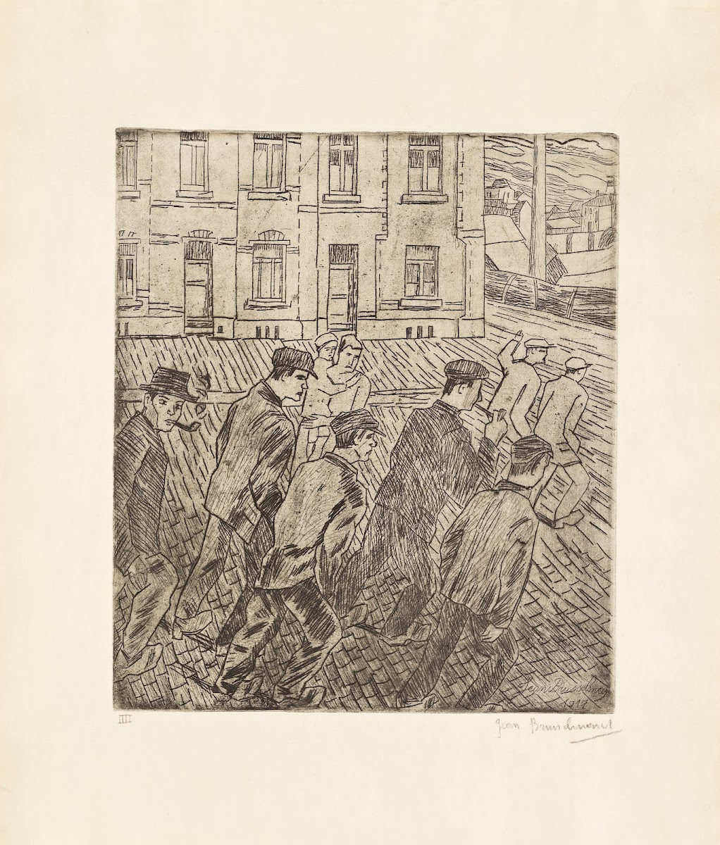 Arbeiders op straat 1917