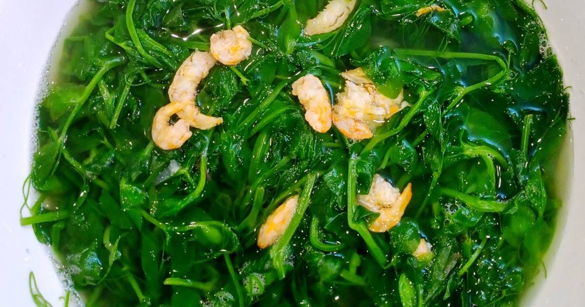 Đọt đậu Hà Lan nấu tôm khô