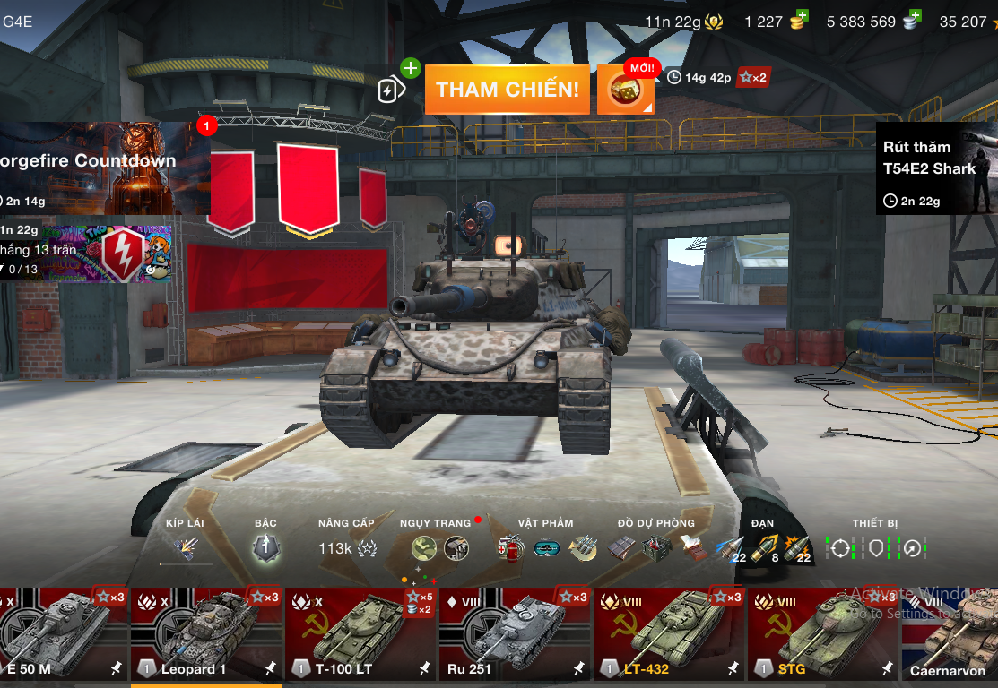 Shop bán acc World of Tanks Blitz với nhiều 3 xe cấp 10 như...