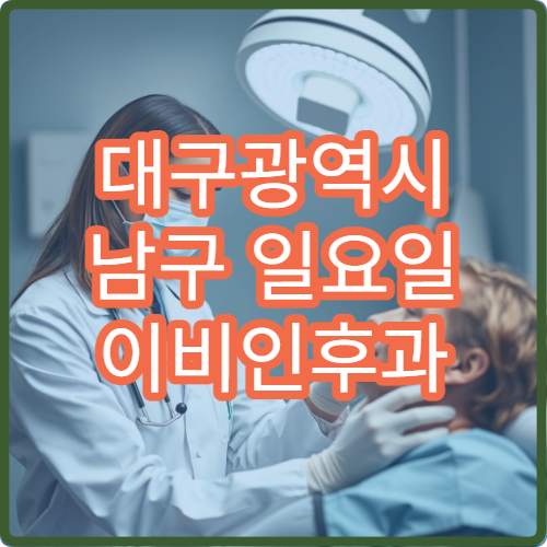 대구광역시 남구 일요일 이비인후과 병원｜주말 귀·코·목 진료