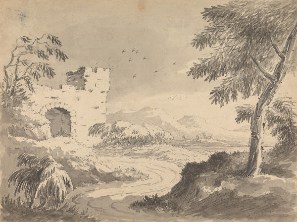 Landscape with Road Leading to Abbey 1762